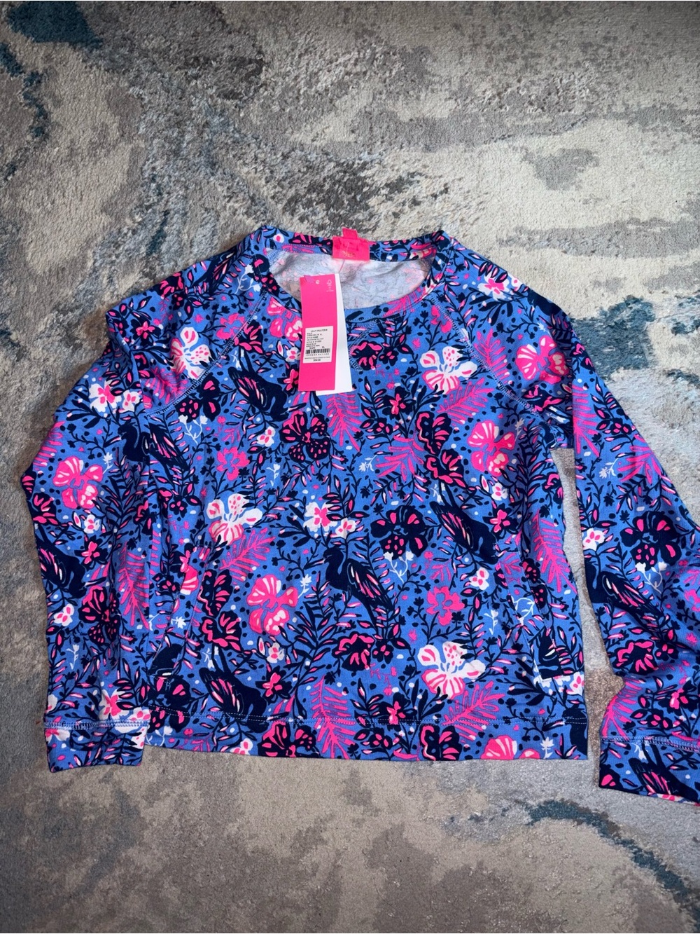 Lilly Pulitzer Mini Emmaline Pullover "Birds Eye View" Boca Blue